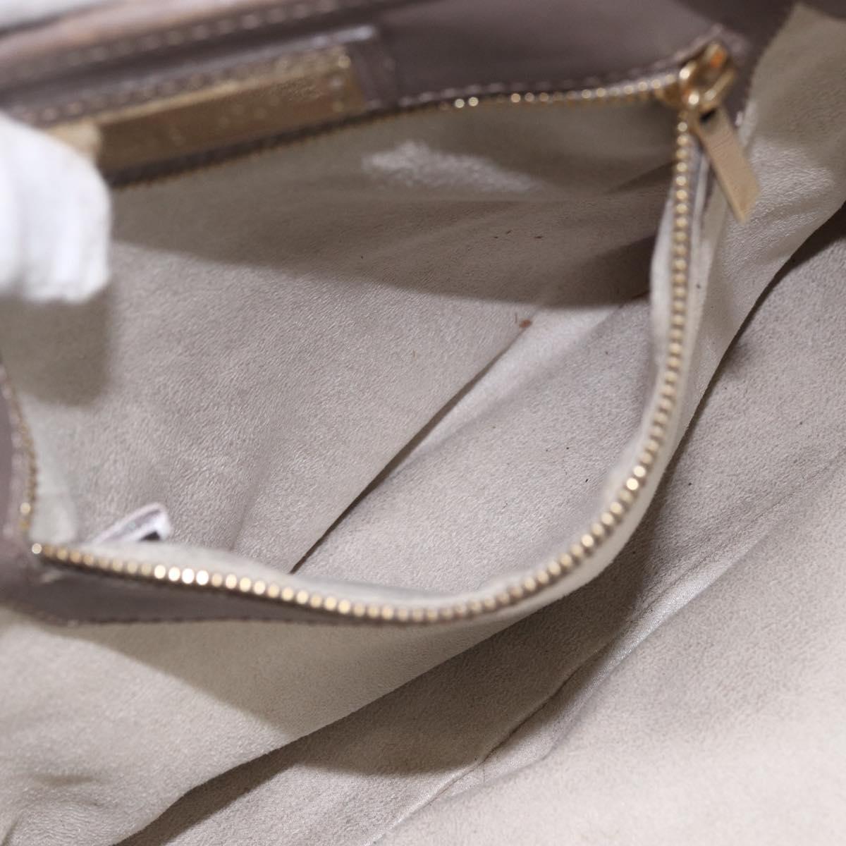 Jimmy Choo Tote Bag Leather Gray Auth bs33580