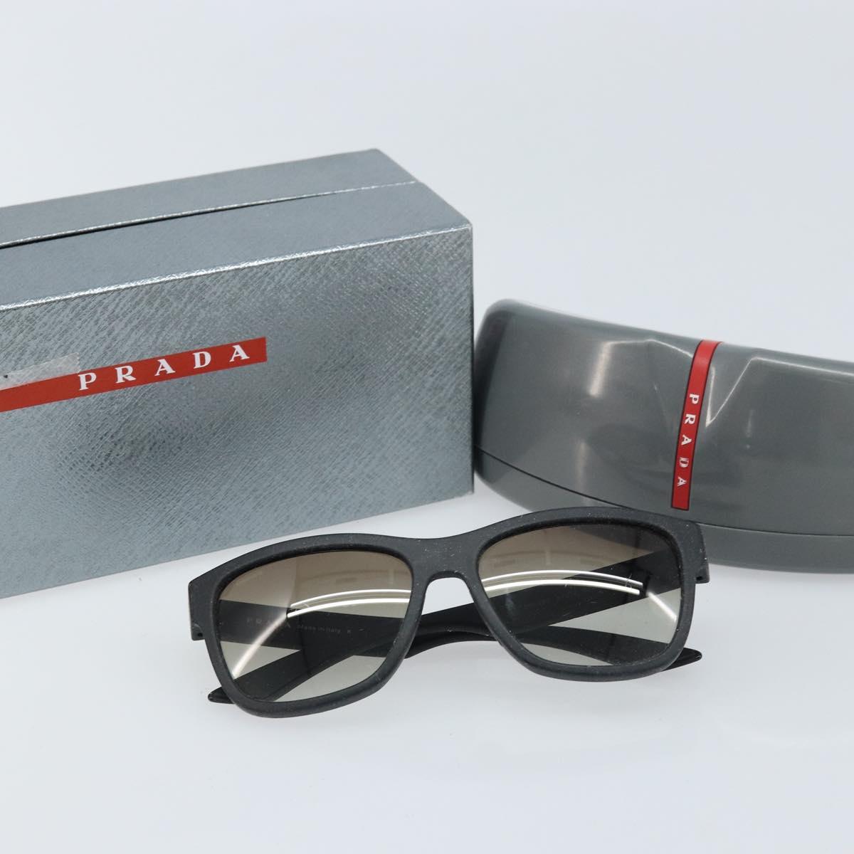 PRADA Sunglasses plastic Black Auth bs33599