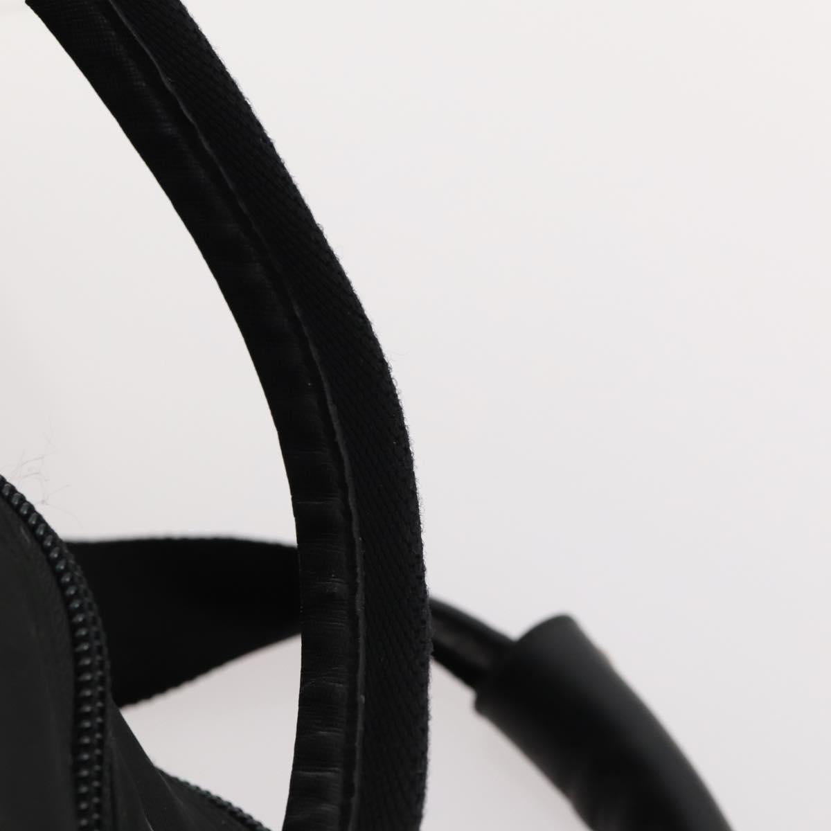 PRADA Boston Bag Nylon Black Silver Auth bs33605