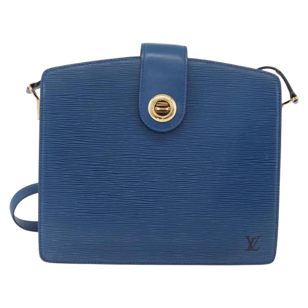 LOUIS VUITTON Epi Capuchin Shoulder Bag Blue M52345 LV Auth bs33618