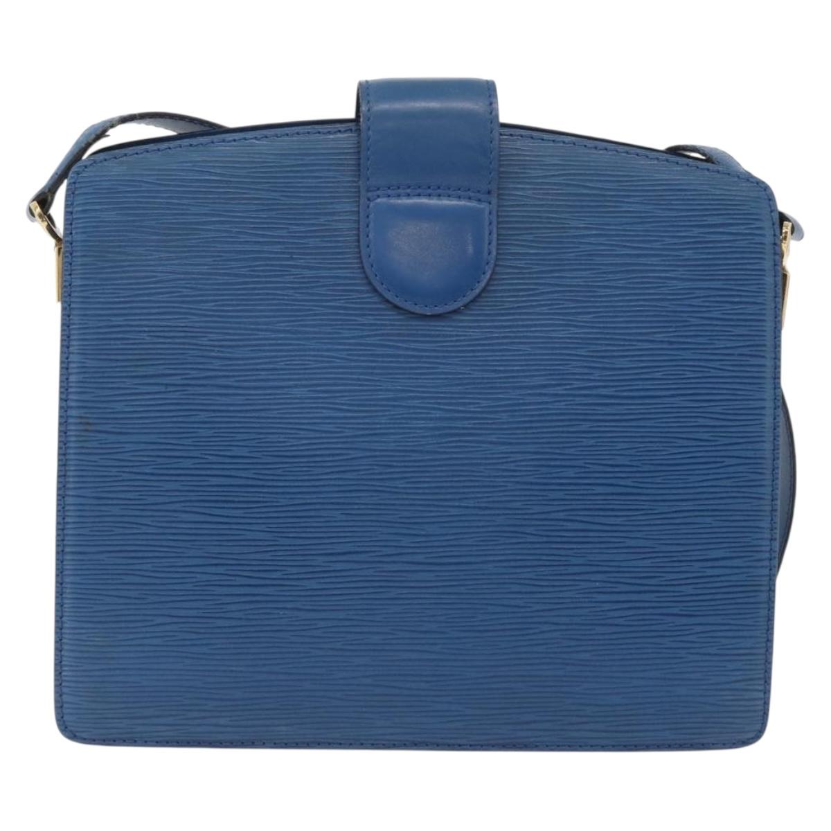 LOUIS VUITTON Epi Capuchin Shoulder Bag Blue M52345 LV Auth bs33618