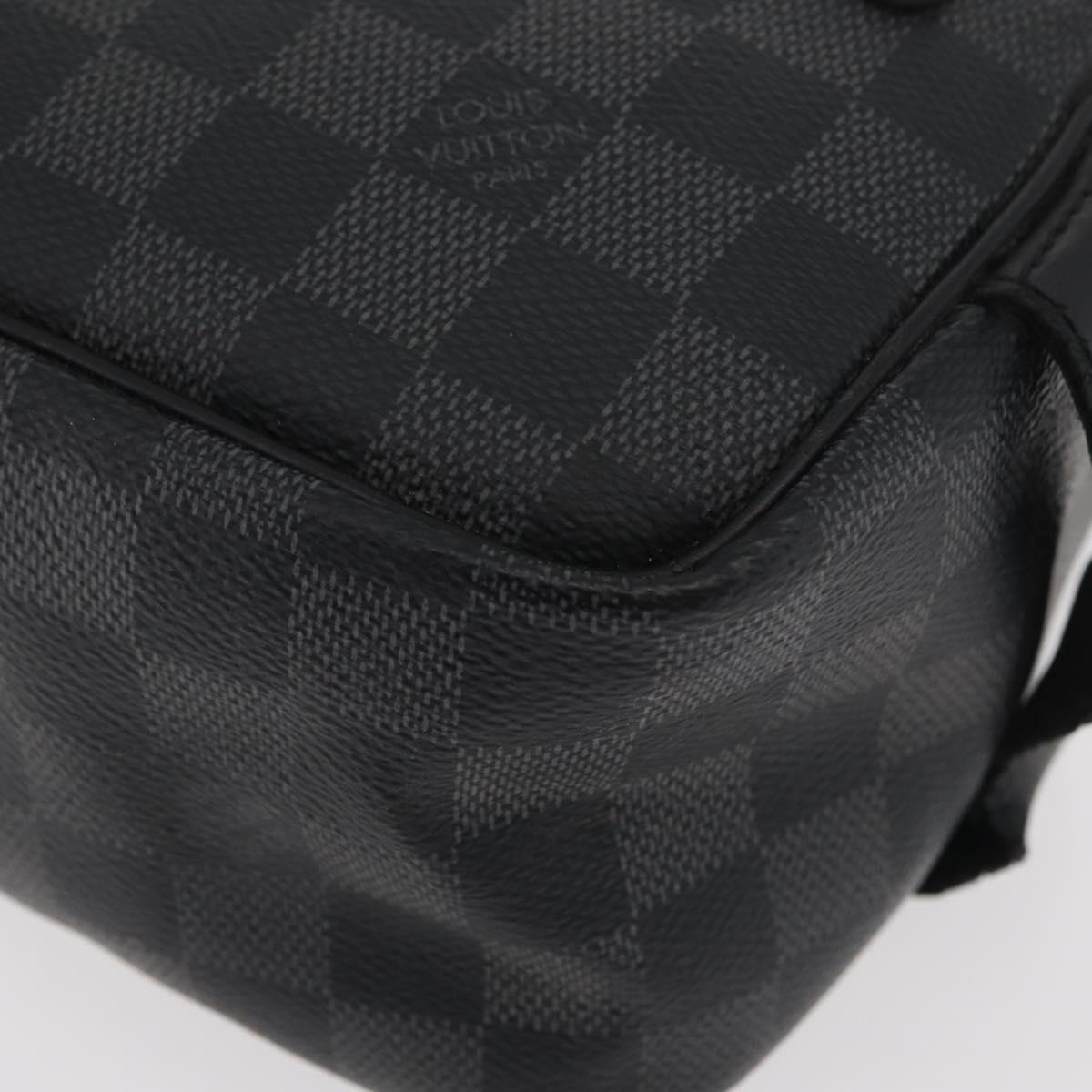 LOUIS VUITTON Damier Graphite Toilet Pouch Clutch Bag N47625 LV Auth bs33619