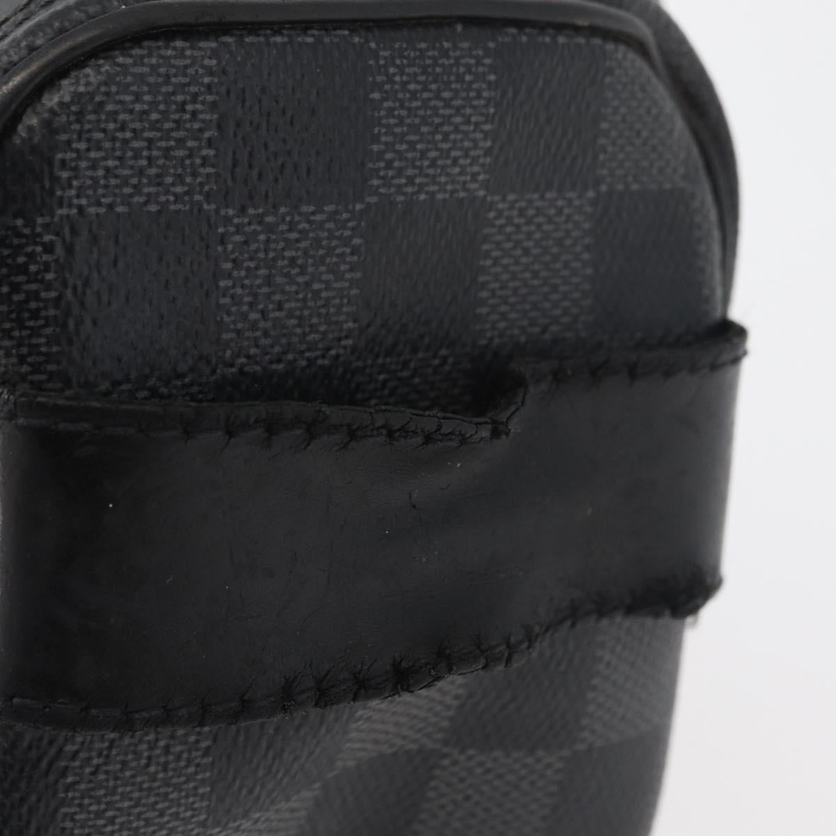 LOUIS VUITTON Damier Graphite Toilet Pouch Clutch Bag N47625 LV Auth bs33619