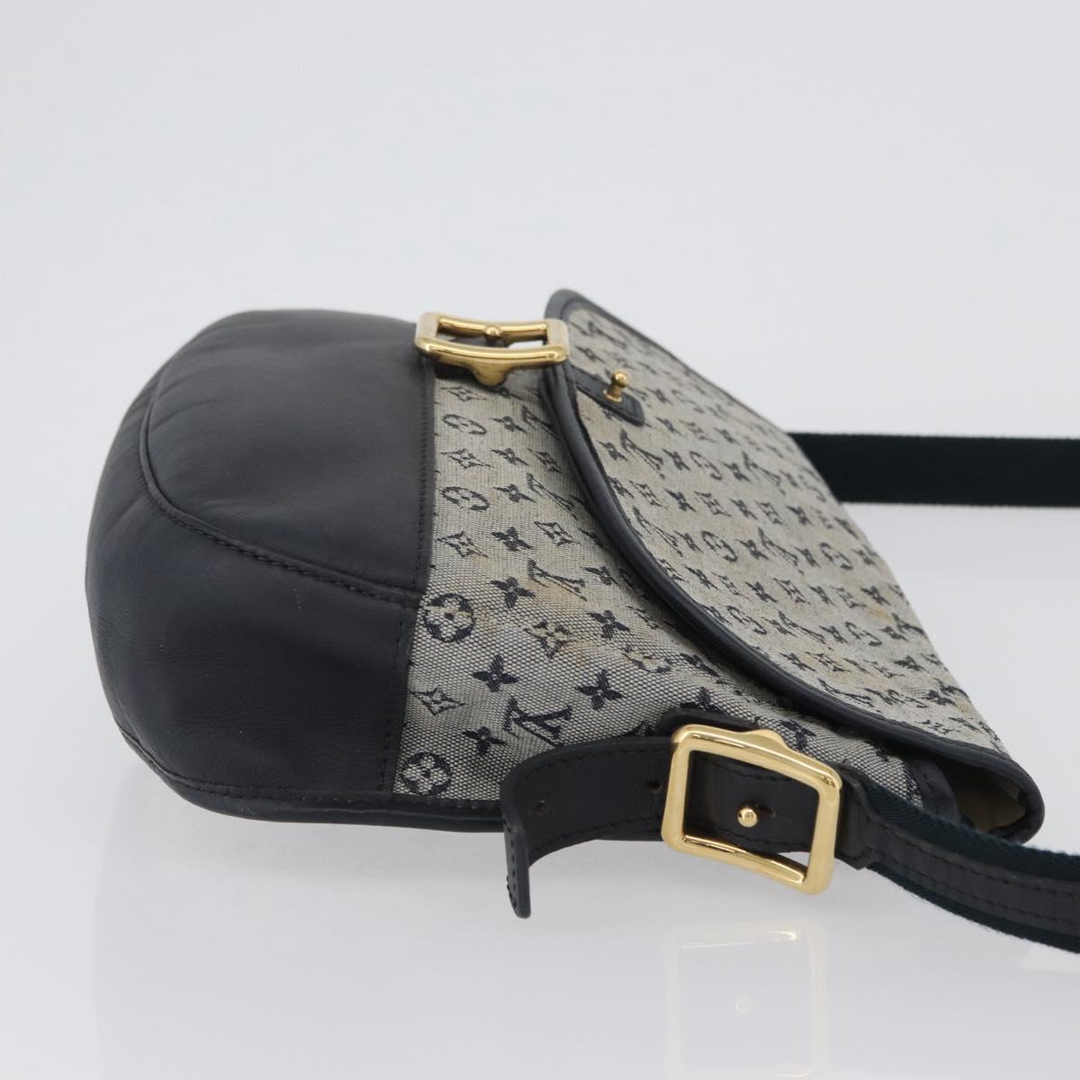 LOUIS VUITTON Monogram Mini Belanger Shoulder Bag Blue M92670 LV Auth bs33620