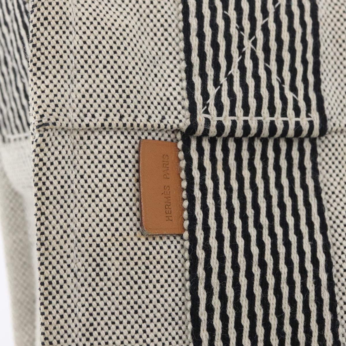 HERMES Fourre Tout Bassas PM Shoulder Bag Canvas Gray Auth bs33632
