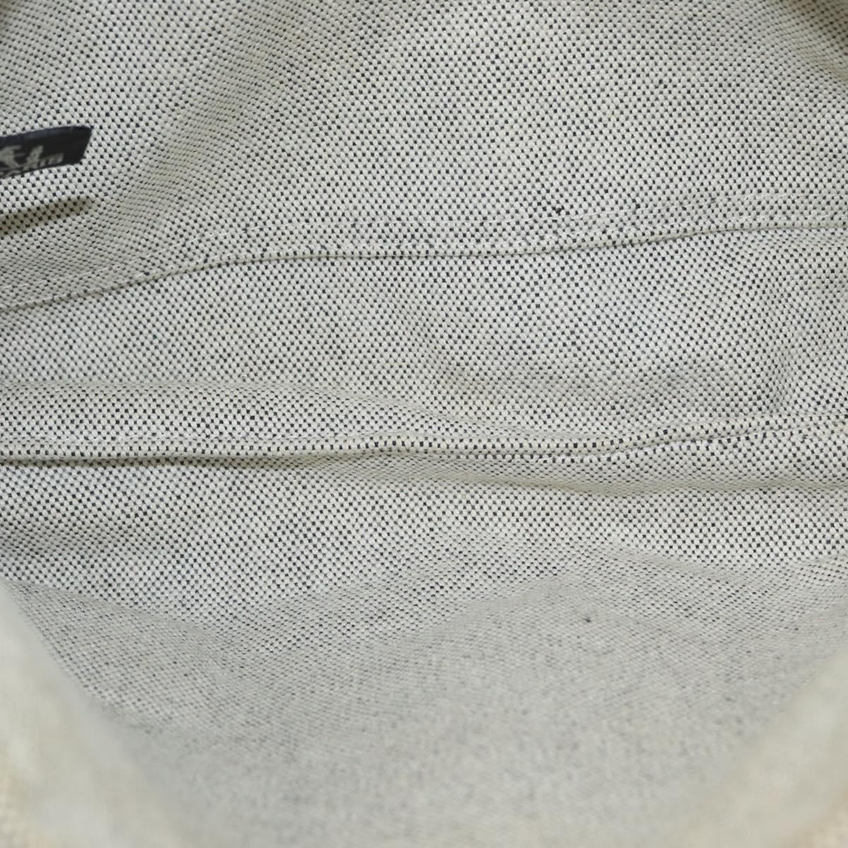 HERMES Fourre Tout Bassas PM Shoulder Bag Canvas Gray Auth bs33632