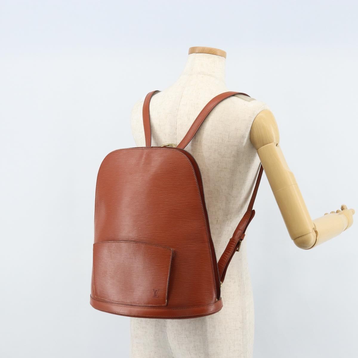 LOUIS VUITTON Epi Gobelins Backpack Brown Kenya M52293 LV Auth bs33637