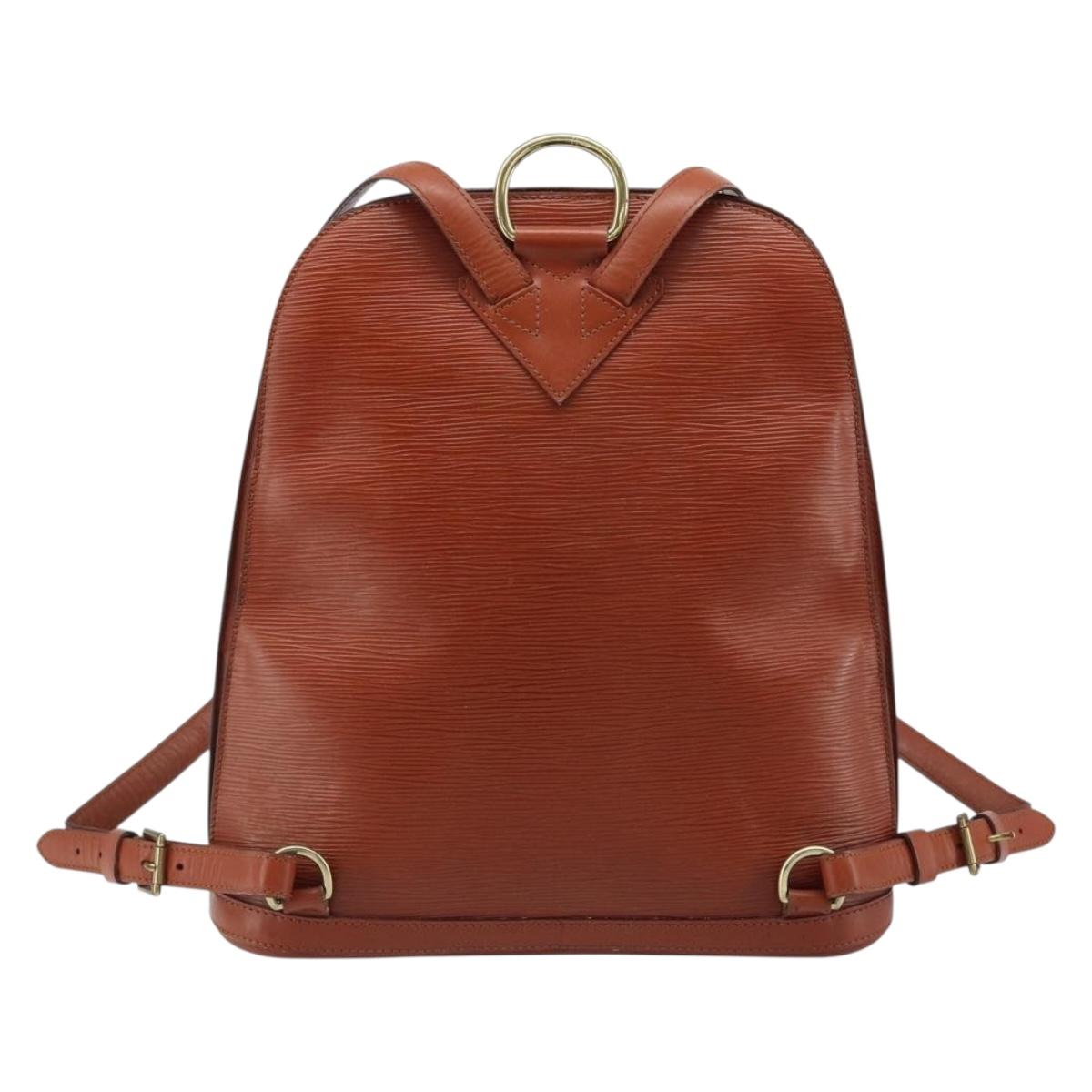 LOUIS VUITTON Epi Gobelins Backpack Brown Kenya M52293 LV Auth bs33637