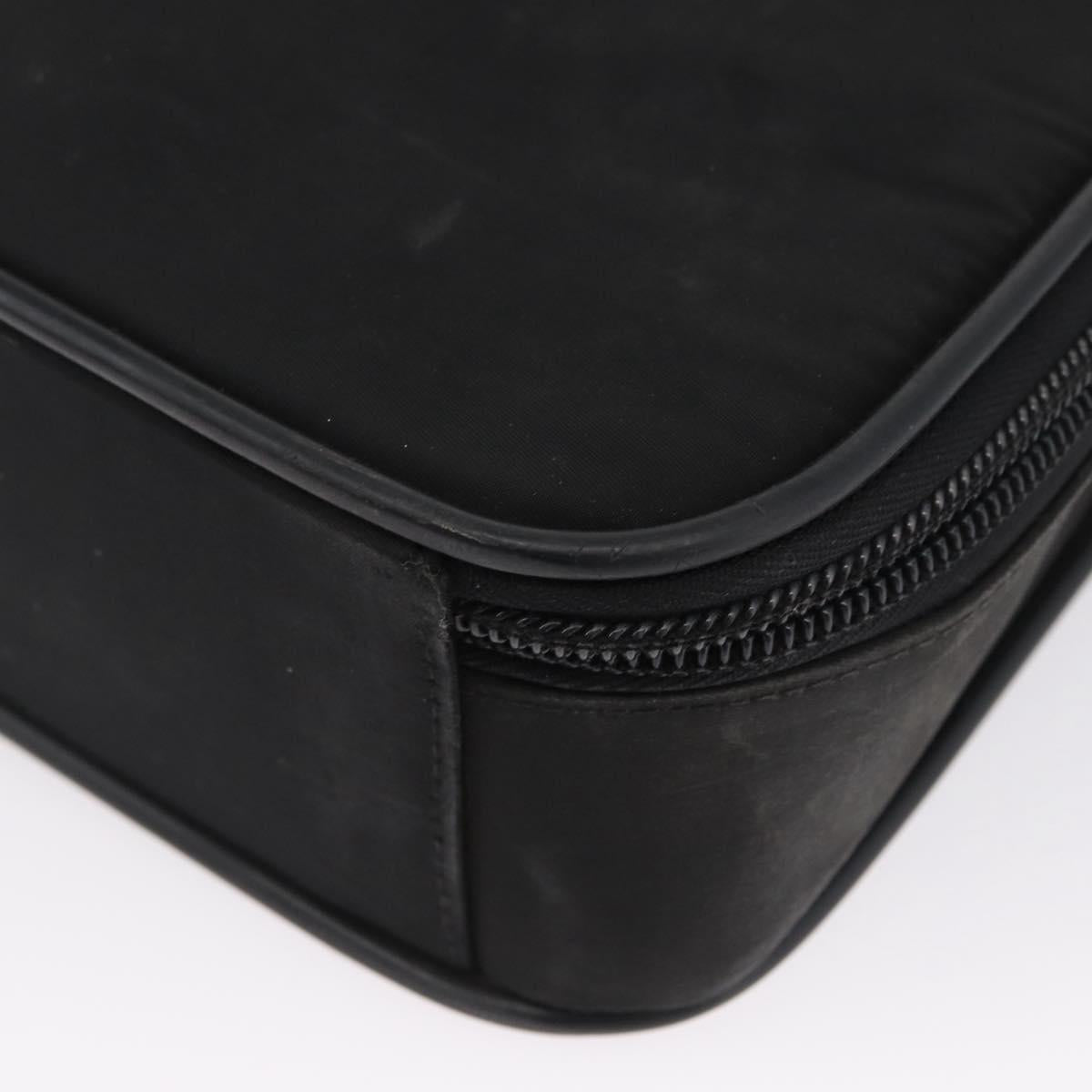PRADA Shoulder Bag Nylon Black Silver Auth bs33652