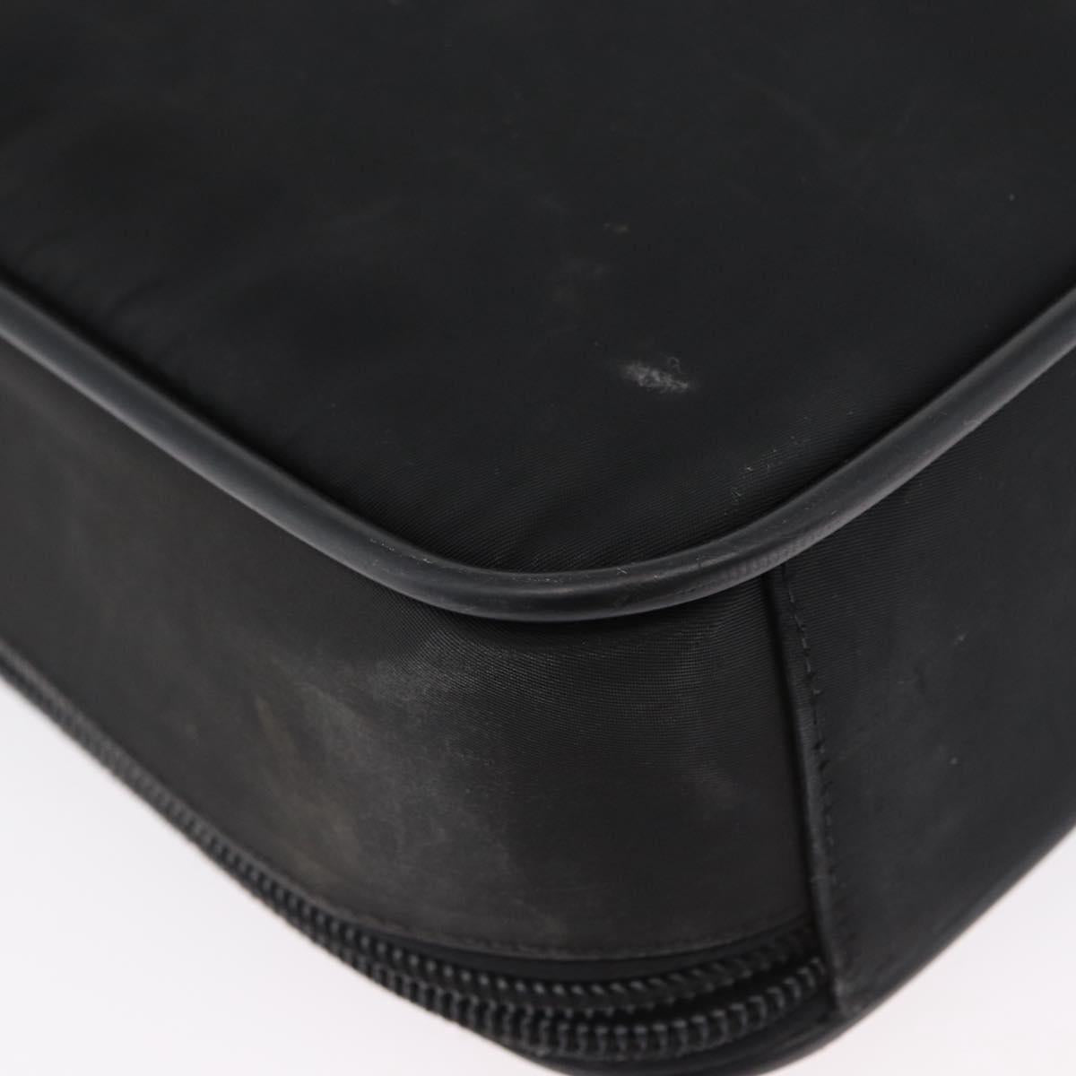 PRADA Shoulder Bag Nylon Black Silver Auth bs33652