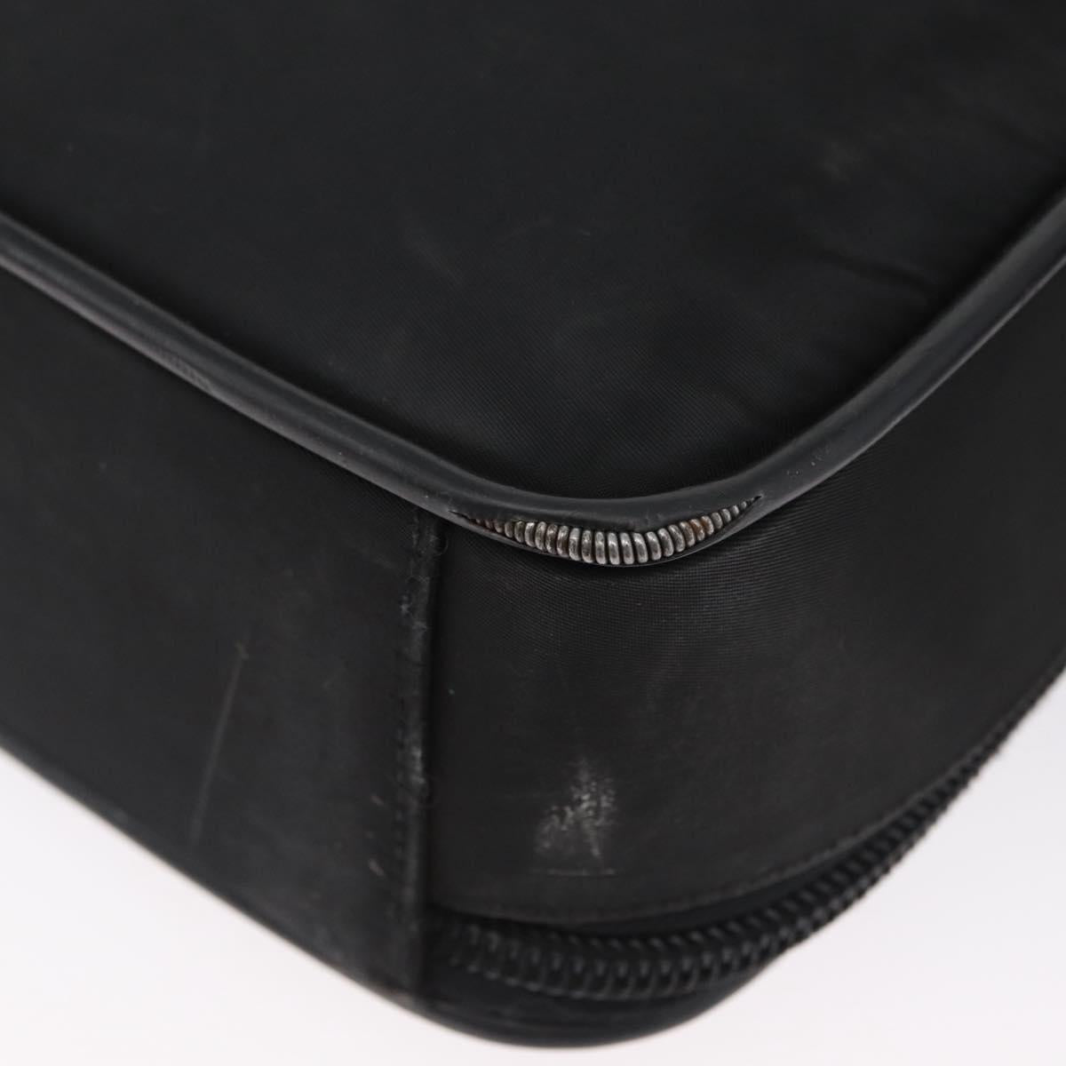 PRADA Shoulder Bag Nylon Black Silver Auth bs33652