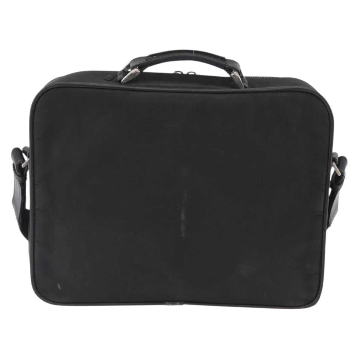 PRADA Shoulder Bag Nylon Black Silver Auth bs33652