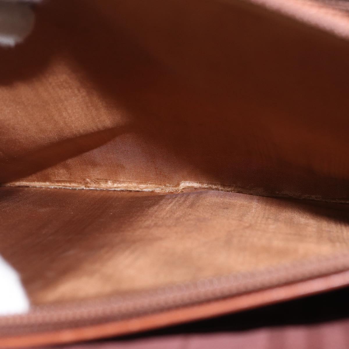 Burberrys Nova Check Hand Bag PVC Beige Gold Auth bs33656