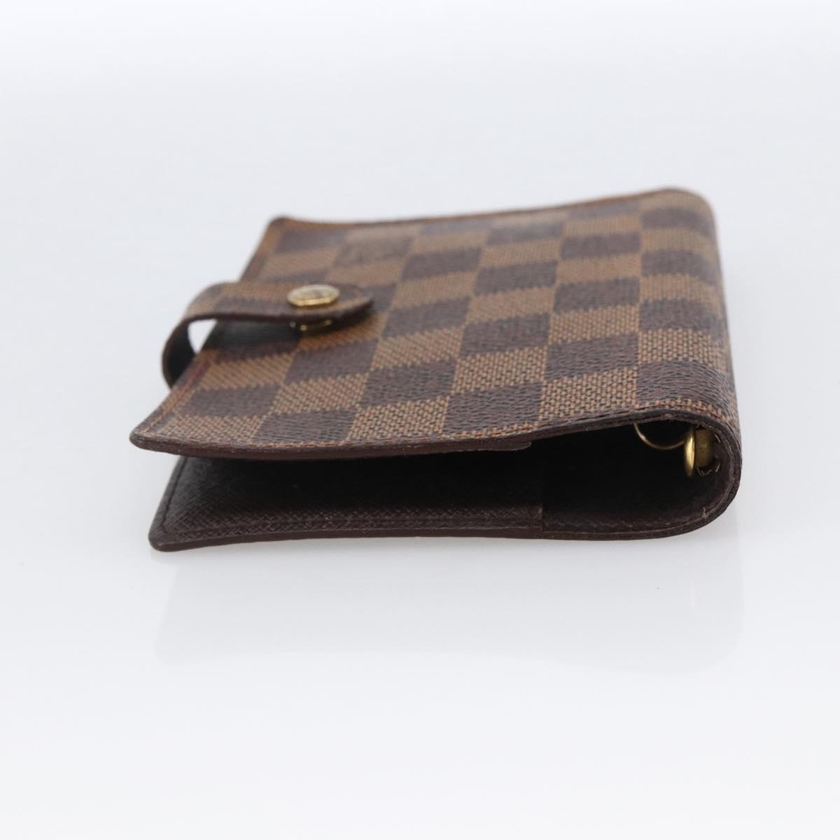 LOUIS VUITTON Damier Ebene Agenda PM Day Planner Cover R20700 LV Auth bs33665