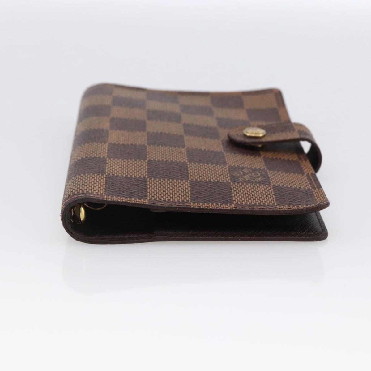 LOUIS VUITTON Damier Ebene Agenda PM Day Planner Cover R20700 LV Auth bs33665