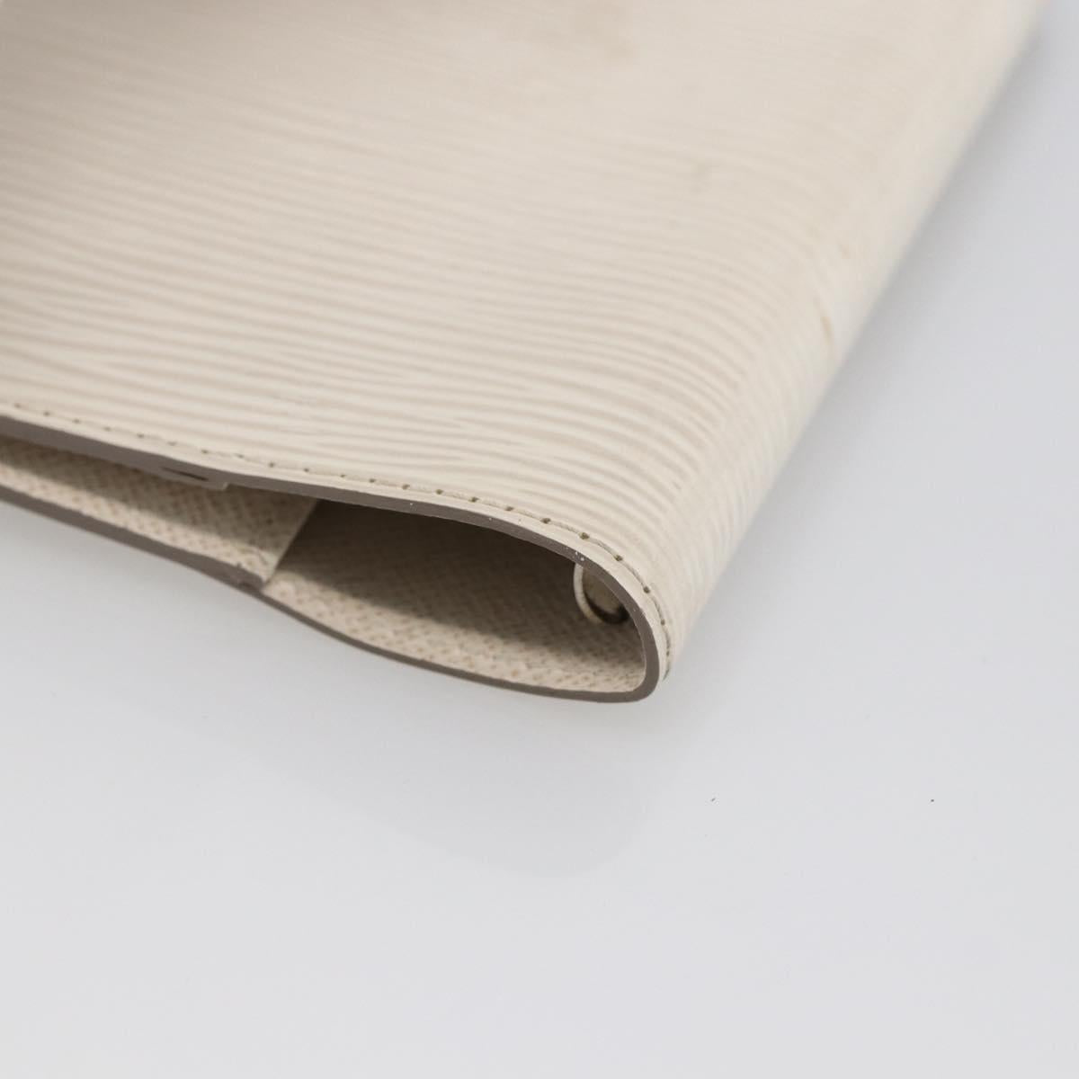 LOUIS VUITTON Epi Agenda PM Day Planner Cover White Yvoire R2005J Auth bs33692
