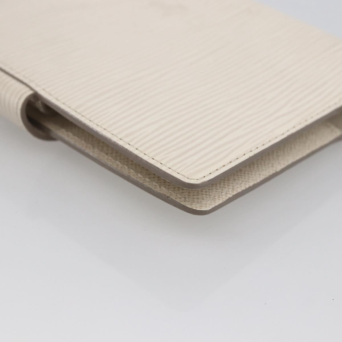 LOUIS VUITTON Epi Agenda PM Day Planner Cover White Yvoire R2005J Auth bs33692