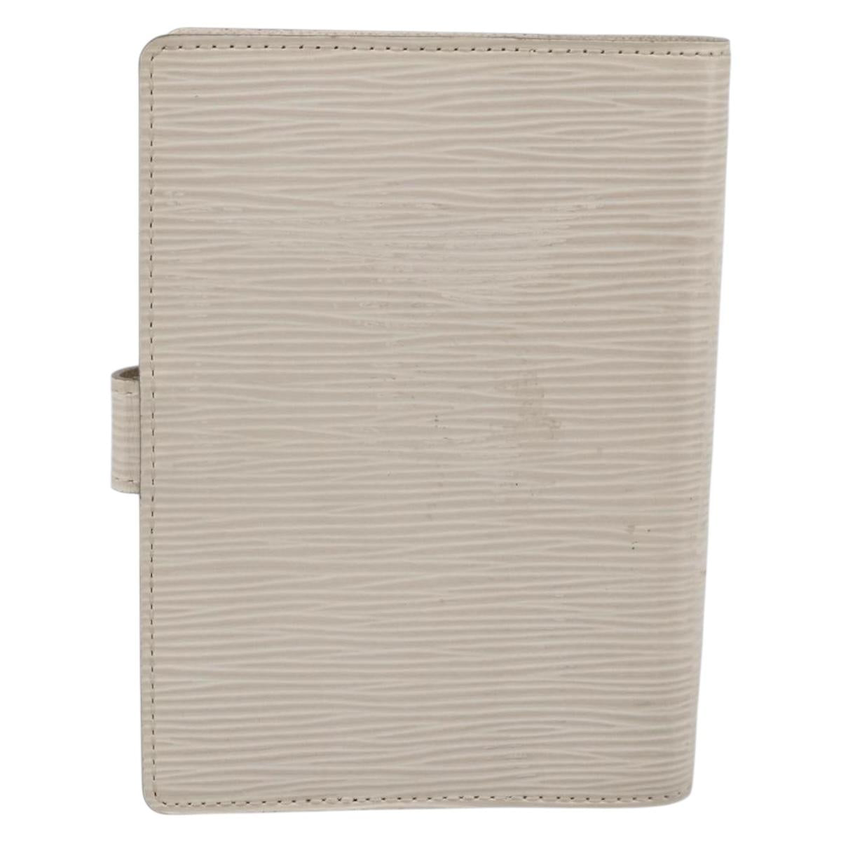 LOUIS VUITTON Epi Agenda PM Day Planner Cover White Yvoire R2005J Auth bs33692