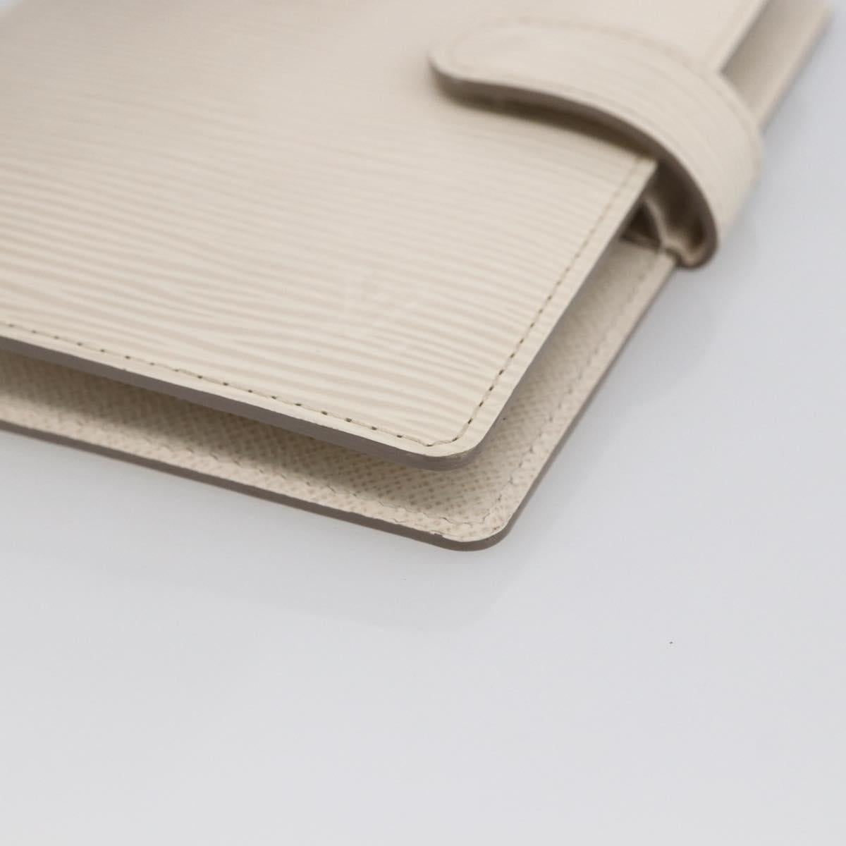 LOUIS VUITTON Epi Agenda PM Day Planner Cover White Yvoire R2005J Auth bs33692