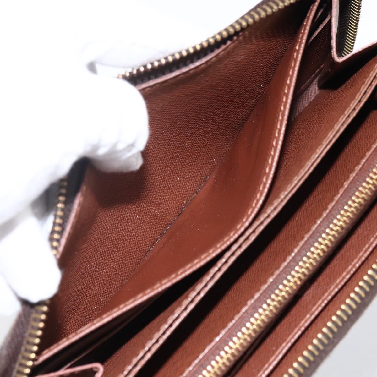 LOUIS VUITTON Monogram Zippy Wallet Long Wallet M42616 LV Auth bs33694