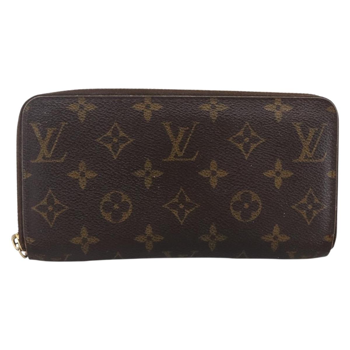 LOUIS VUITTON Monogram Zippy Wallet Long Wallet M42616 LV Auth bs33694