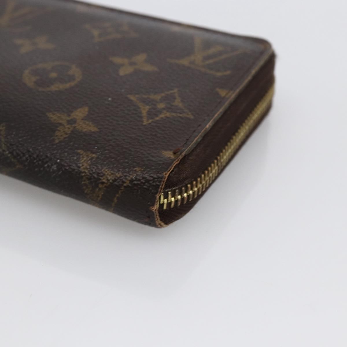LOUIS VUITTON Monogram Zippy Wallet Long Wallet M42616 LV Auth bs33694