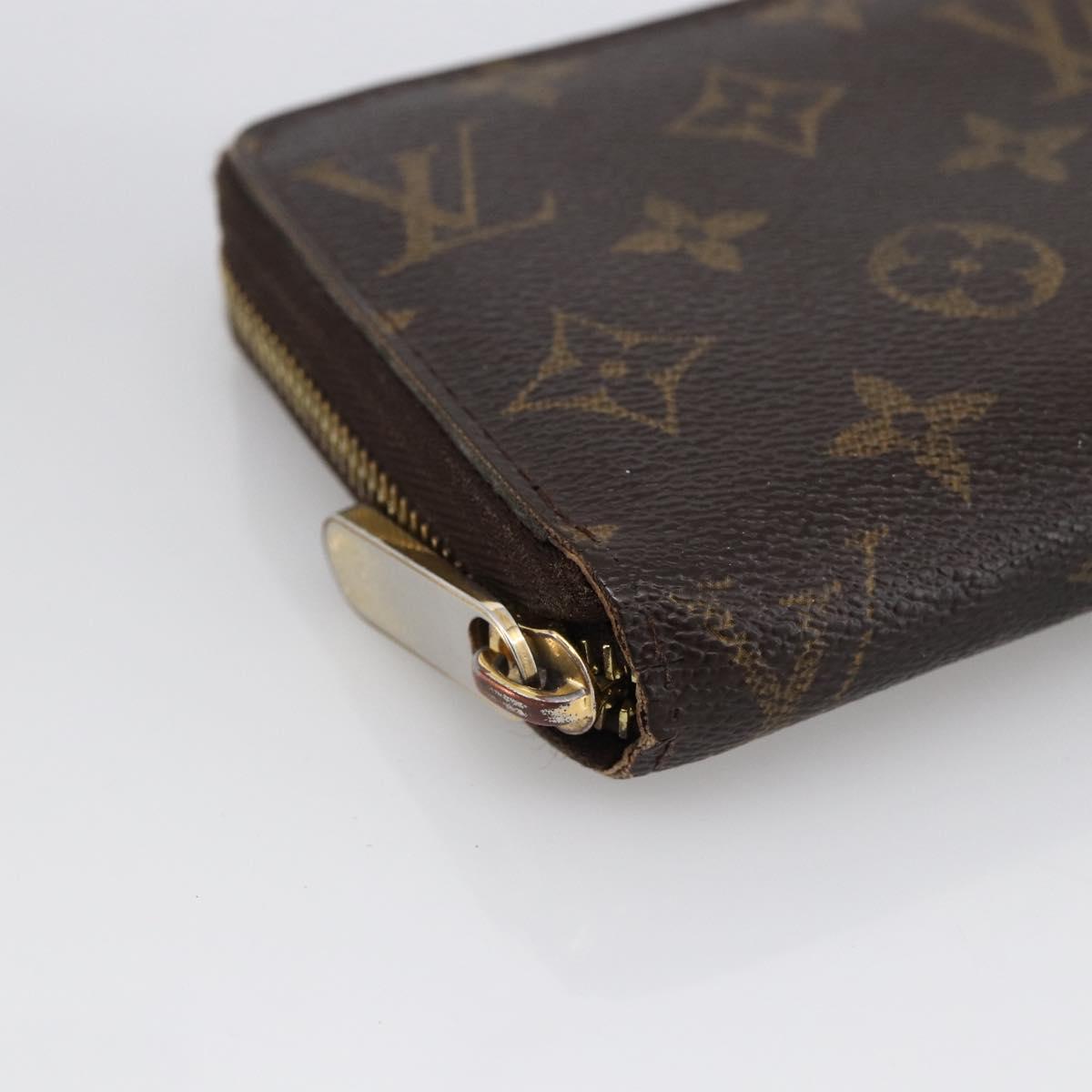 LOUIS VUITTON Monogram Zippy Wallet Long Wallet M42616 LV Auth bs33694