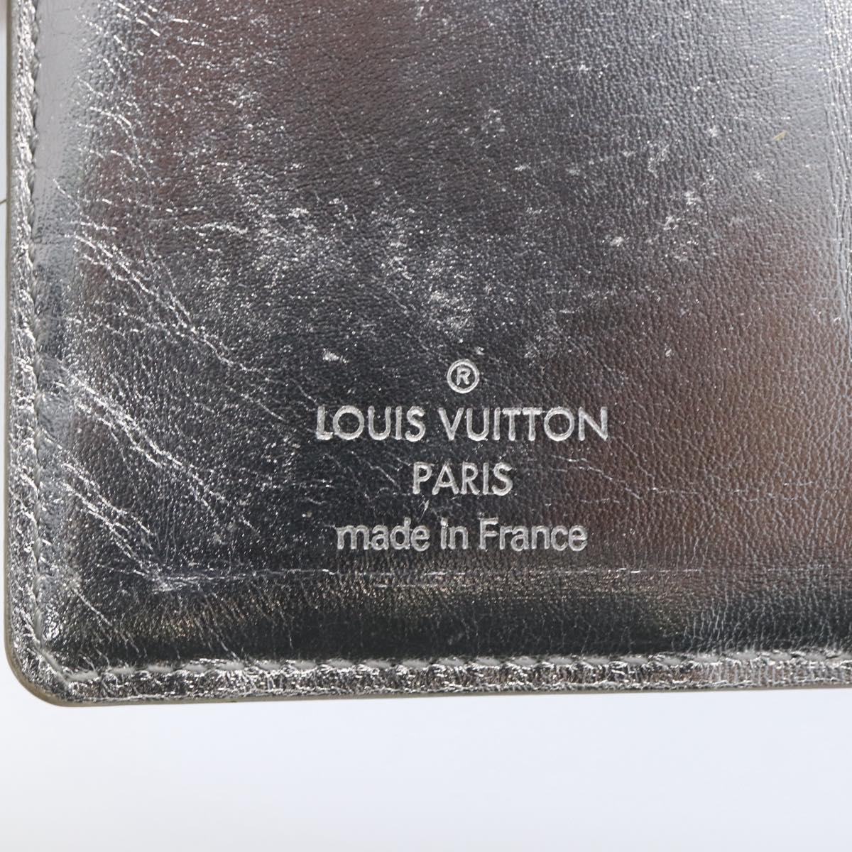 LOUIS VUITTON Monogram Miroir Agenda PM Day Cover Silver R20963 LV Auth bs33695