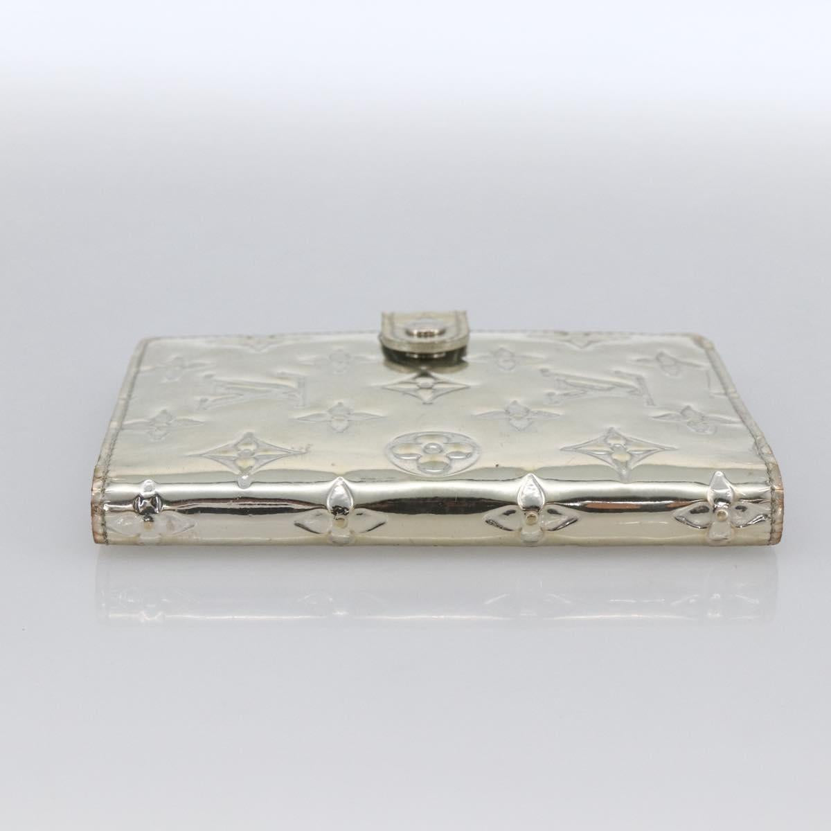 LOUIS VUITTON Monogram Miroir Agenda PM Day Cover Silver R20963 LV Auth bs33695