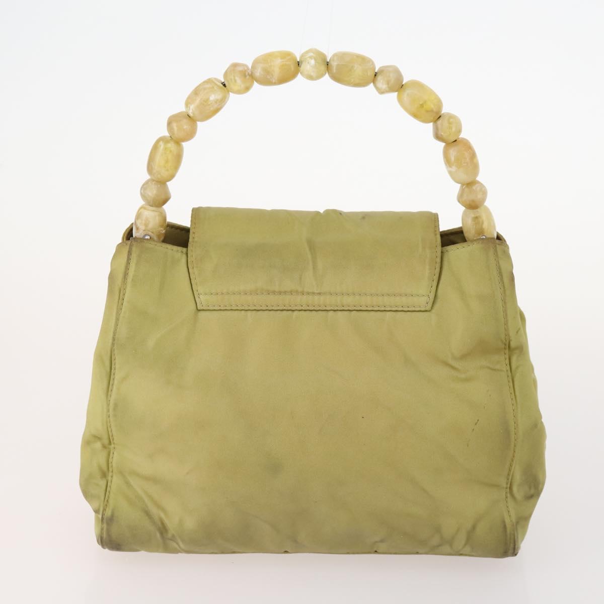 Christian Dior Trotter Canvas Hand Bag Nylon 2 Set Green Navy Auth bs33699