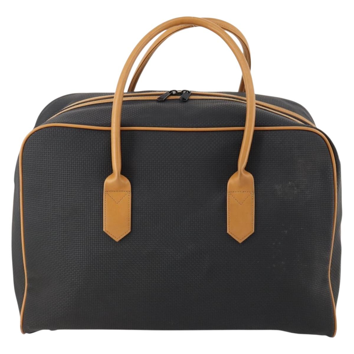 SAINT LAURENT Boston Bag PVC Black Auth bs33701