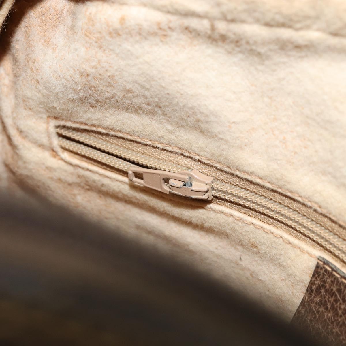 GUCCI GG Supreme Web Sherry Line Bag PVC Beige Gold 904 02 005 Auth bs33706