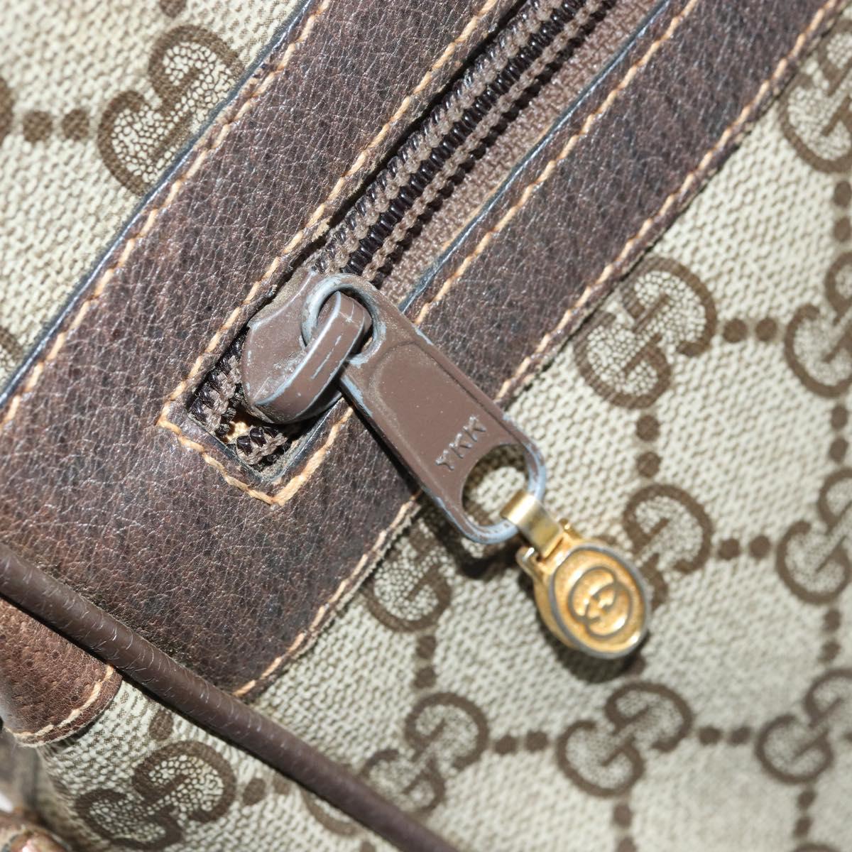 GUCCI GG Supreme Web Sherry Line Bag PVC Beige Gold 904 02 005 Auth bs33706