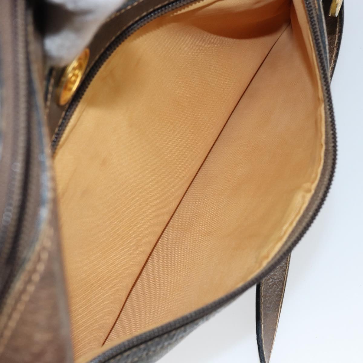 GUCCI GG Supreme Web Sherry Line Bag PVC Beige Gold 904 02 005 Auth bs33706