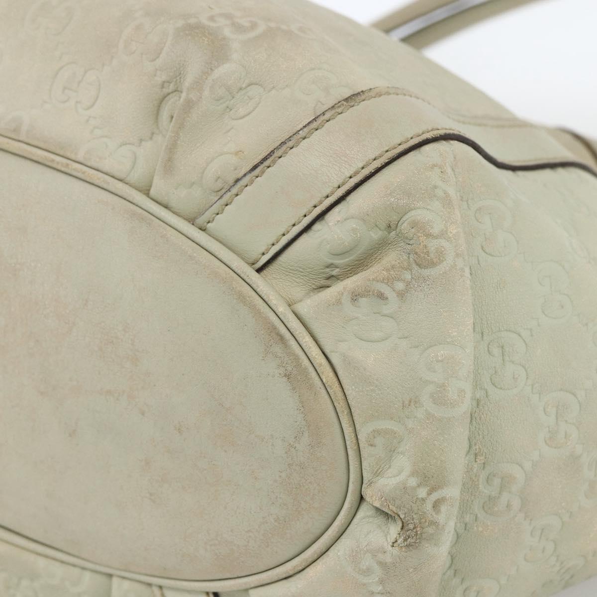 GUCCI GG Canvas Guccissima Tote Bag Leather Beige Gold 211982 Auth bs33709