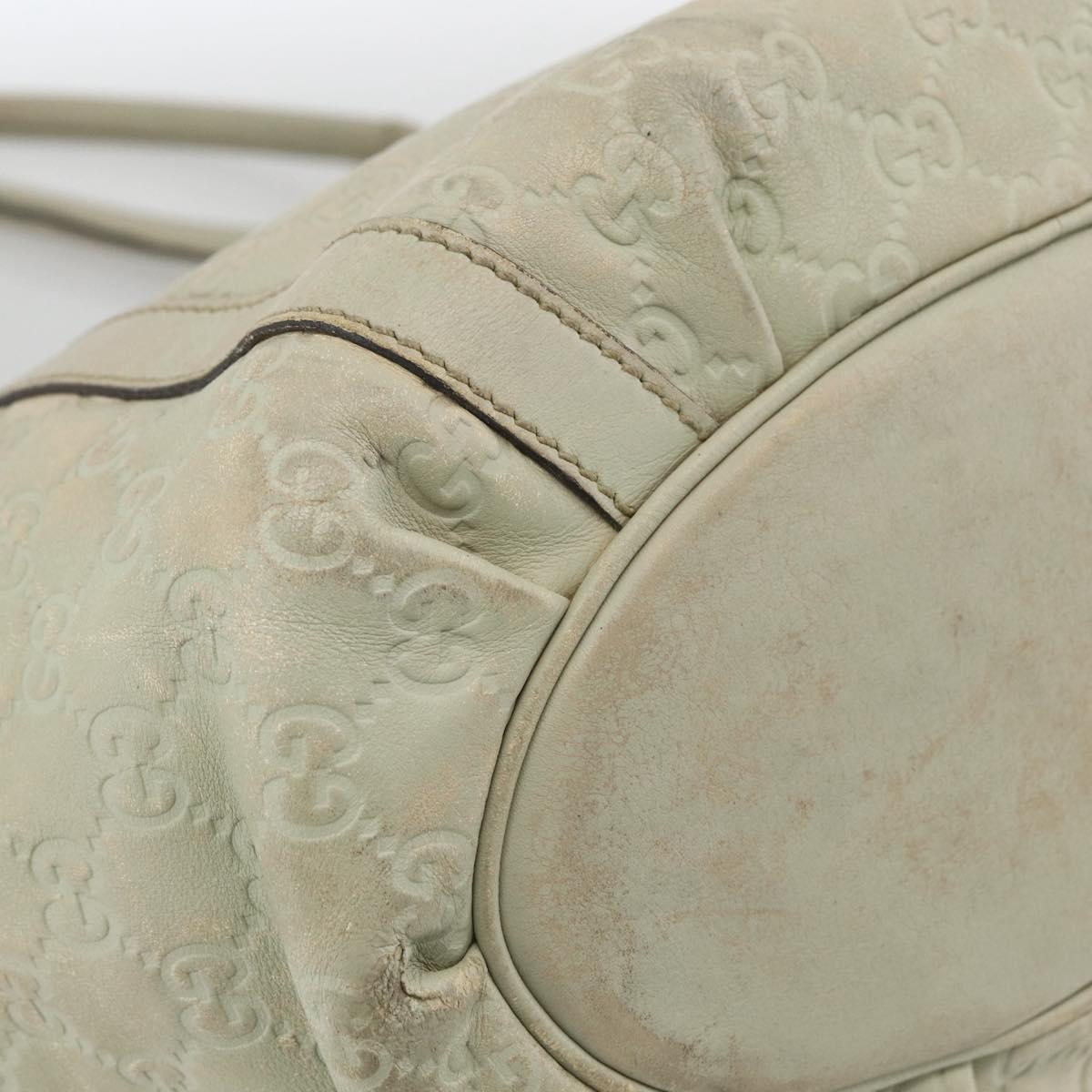 GUCCI GG Canvas Guccissima Tote Bag Leather Beige Gold 211982 Auth bs33709