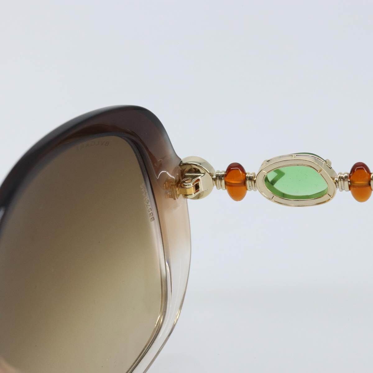 BVLGARI Sunglasses plastic Brown Auth bs33710