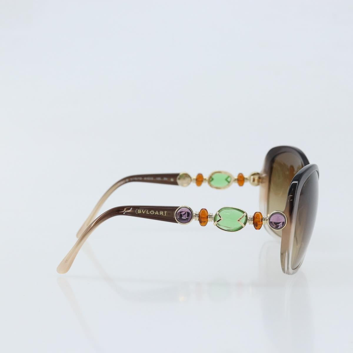 BVLGARI Sunglasses plastic Brown Auth bs33710