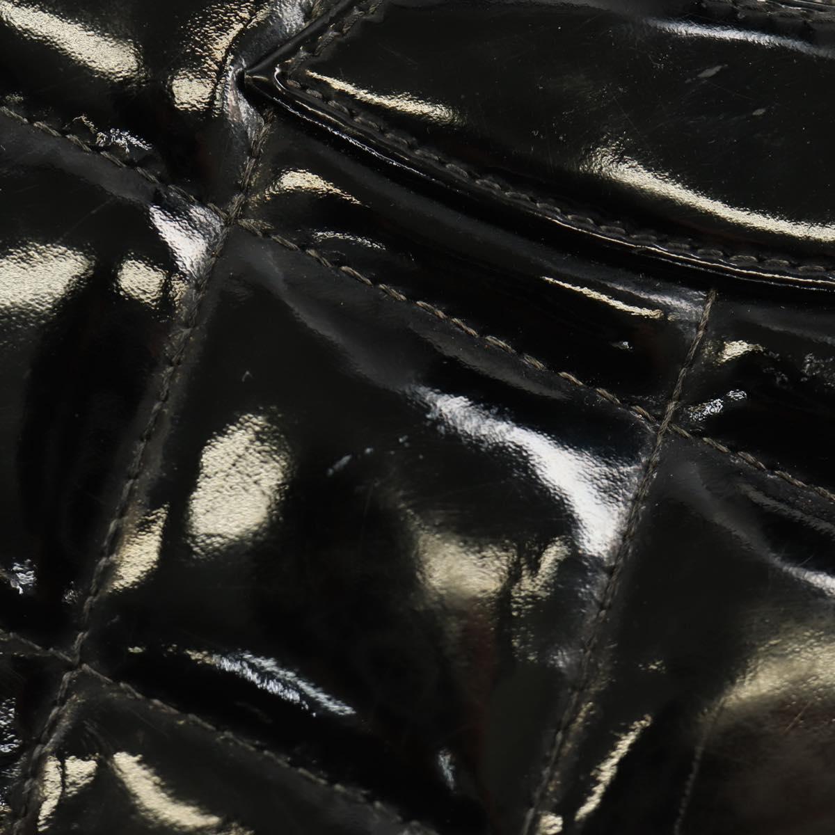CHANEL Matelasse Reprint Tote Bag Patent leather Black CC Auth bs33721