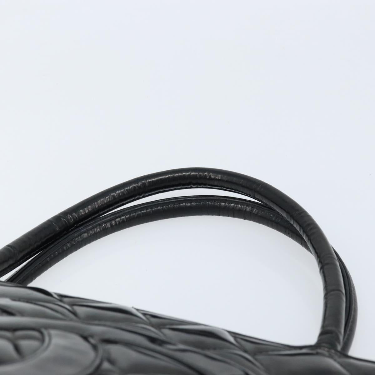 CHANEL Matelasse Reprint Tote Bag Patent leather Black CC Auth bs33721