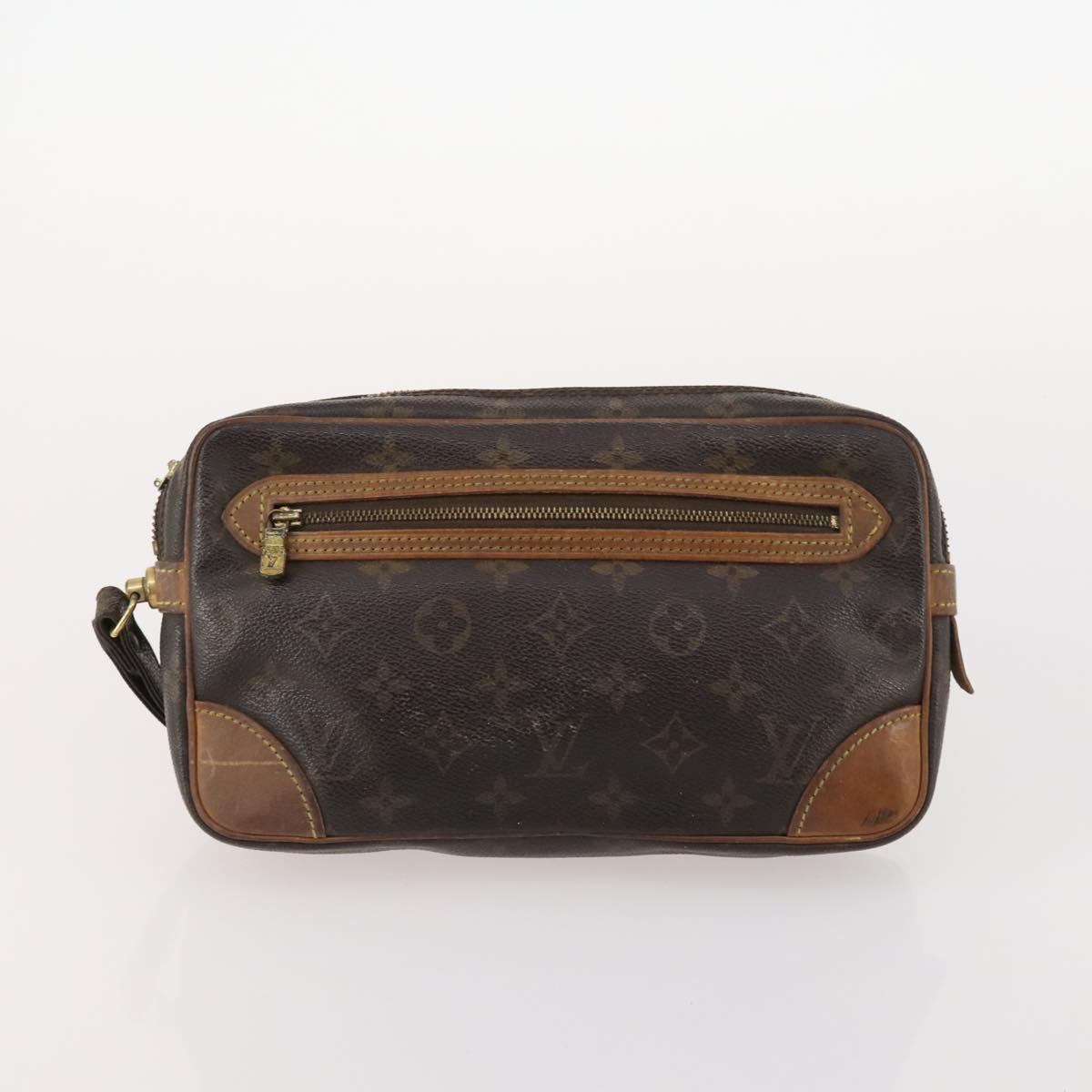 LOUIS VUITTON Monogram Clutch Bag 2 Set LV Auth bs33746
