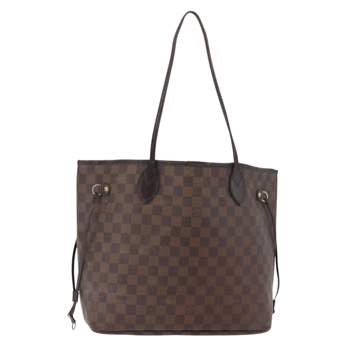 LOUIS VUITTON Damier Ebene Neverfull MM Tote Bag N51105 LV Auth bs33749