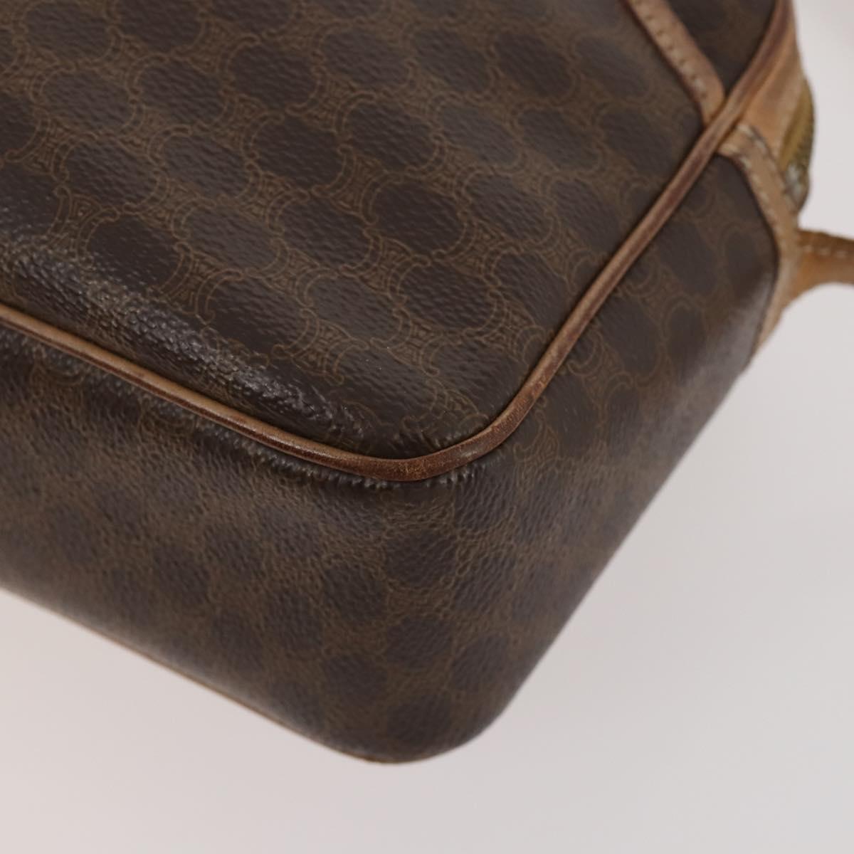 CELINE Macadam Canvas Shoulder Bag PVC Leather 2 Set Brown Auth bs33753