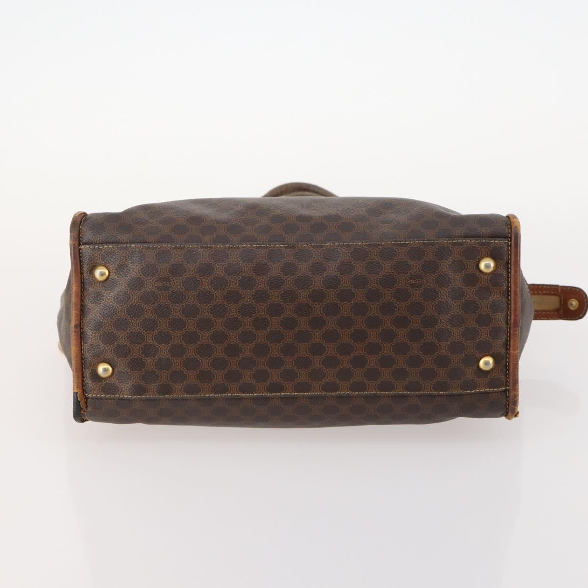 CELINE Macadam Canvas Shoulder Bag PVC Leather 2 Set Brown Auth bs33753