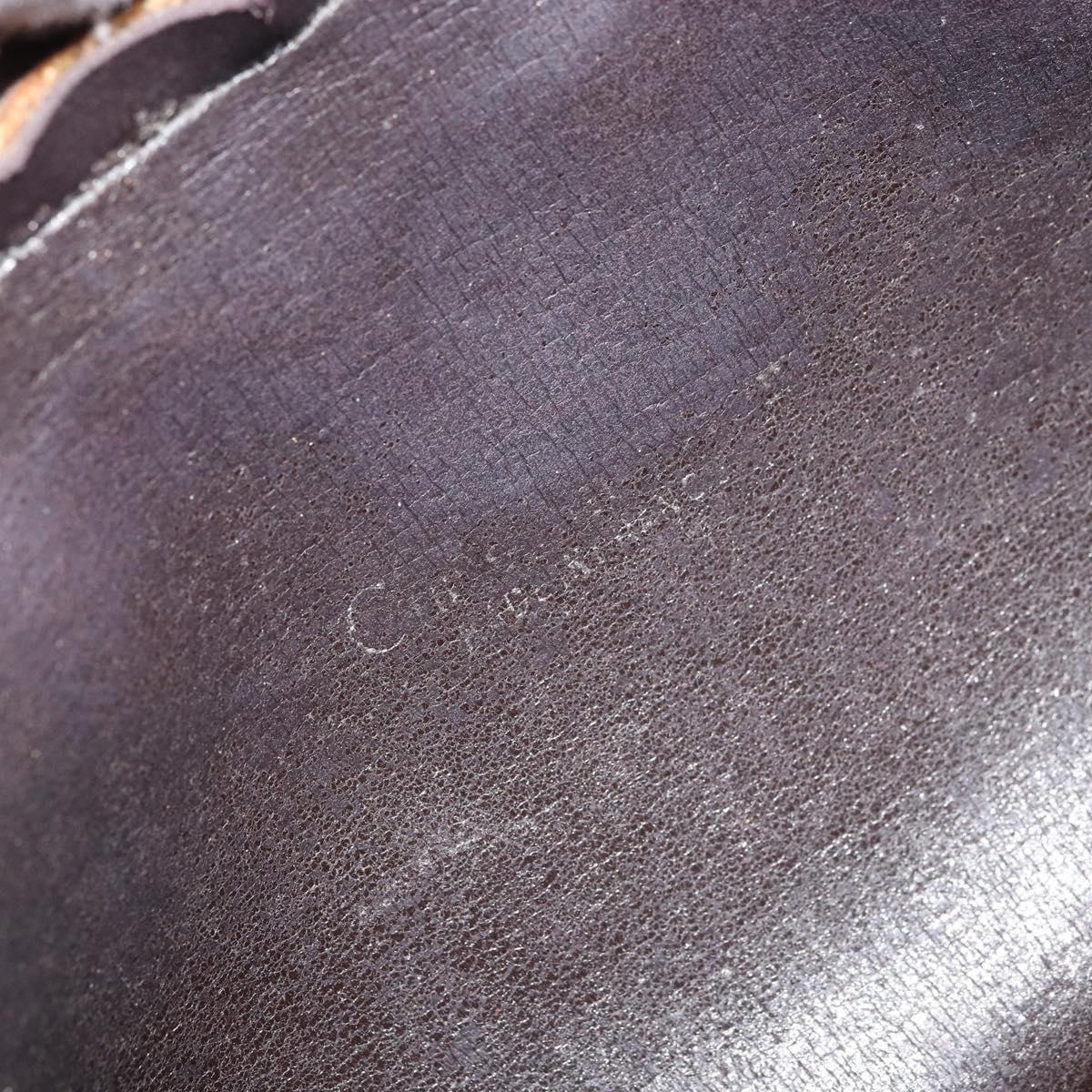 Christian Dior Trotter Canvas Shoulder Bag Beige Gold Auth bs33761