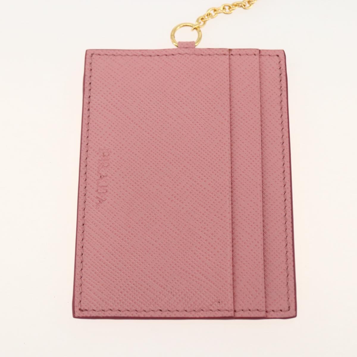 PRADA Long Wallet Safiano leather Pink Gold Auth bs33779