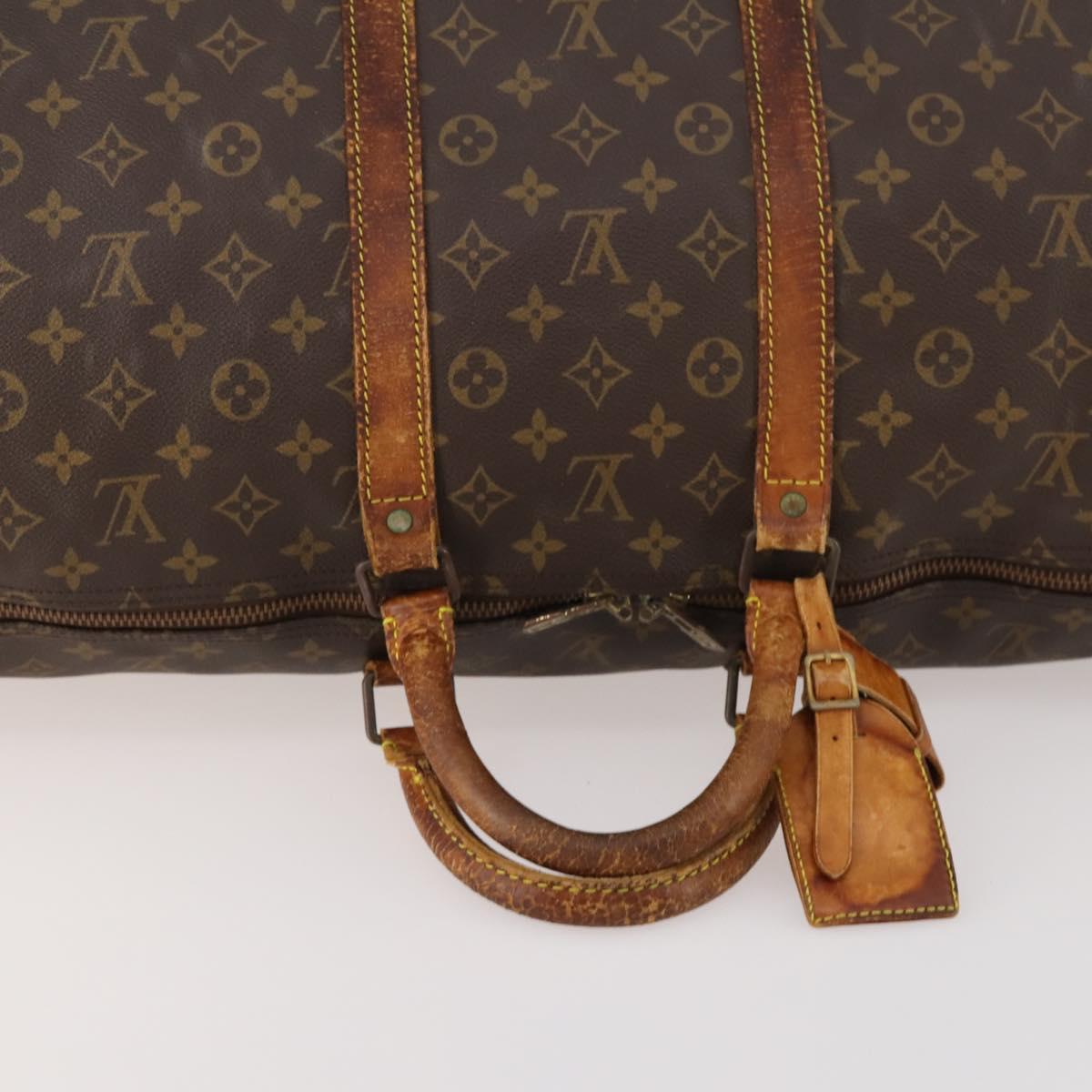 LOUIS VUITTON Monogram Keepall Bandouliere 55 Boston Bag M41414 LV Auth bs33789