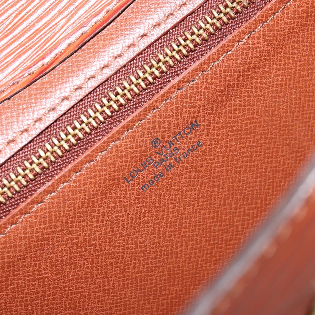 LOUIS VUITTON Epi Montaigne 23 Clutch Bag Brown M52663 LV Auth bs33790