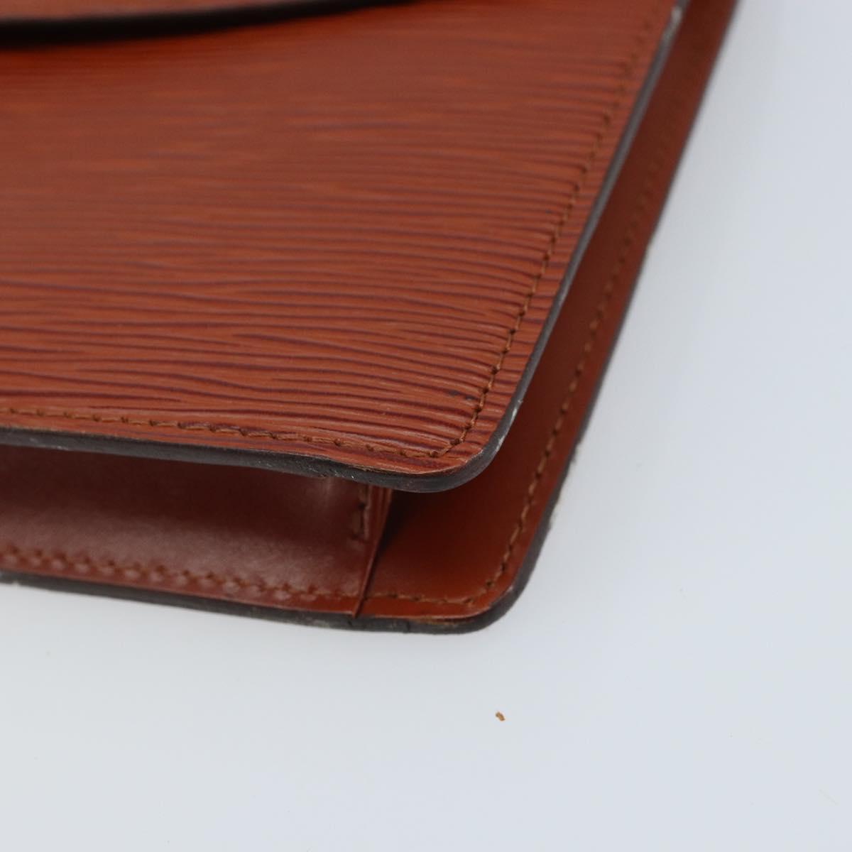 LOUIS VUITTON Epi Montaigne 23 Clutch Bag Brown M52663 LV Auth bs33790