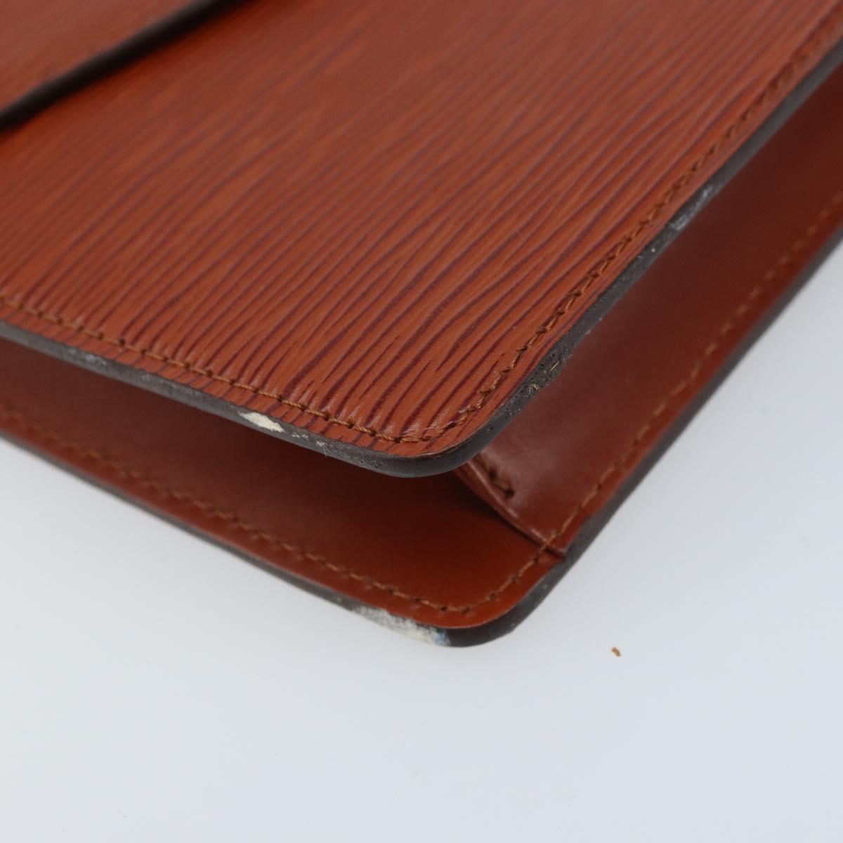 LOUIS VUITTON Epi Montaigne 23 Clutch Bag Brown M52663 LV Auth bs33790